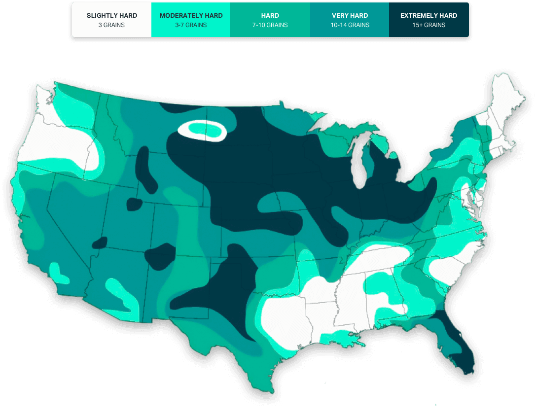 Hard Water United States Map United States Map 8439